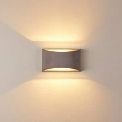 Hofstein Braslo Wandleuchte Grau, 1-flammig -Wandleuchten Verkaufsgeschäft braslo wandleuchte h3387979 6