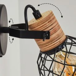 Hofstein Bridgeport Wandleuchte Schwarz, 1-flammig -Wandleuchten Verkaufsgeschäft bridgeport wandleuchte h3566923 2