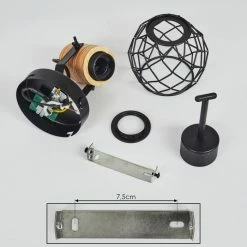 Hofstein Bridgeport Wandleuchte Schwarz, 1-flammig -Wandleuchten Verkaufsgeschäft bridgeport wandleuchte h3566923 4