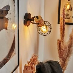 Hofstein Bridgeport Wandleuchte Schwarz, 1-flammig -Wandleuchten Verkaufsgeschäft bridgeport wandleuchte h3566923 6