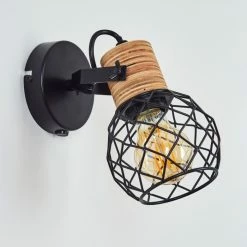 Hofstein Bridgeport Wandleuchte Schwarz, 1-flammig -Wandleuchten Verkaufsgeschäft bridgeport wandleuchte h3566923 7