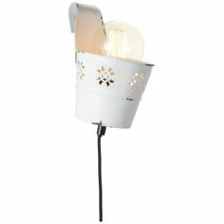 Hofstein Brilliant Flower Ample Wandleuchte Weiß, 1-flammig