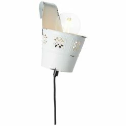 Hofstein Brilliant Flower Ample Wandleuchte Weiß, 1-flammig -Wandleuchten Verkaufsgeschäft brilliant flower ample wandleuchte 93788 75 4