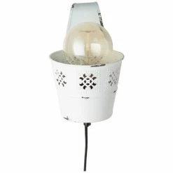 Hofstein Brilliant Flower Ample Wandleuchte Weiß, 1-flammig -Wandleuchten Verkaufsgeschäft brilliant flower ample wandleuchte 93788 75 7