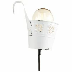 Hofstein Brilliant Flower Ample Wandleuchte Weiß, 1-flammig -Wandleuchten Verkaufsgeschäft brilliant flower ample wandleuchte 93788 75 8