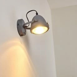 Hofstein Butikon Wandleuchte Grau, 1-flammig -Wandleuchten Verkaufsgeschäft butikon wandleuchte h3300435 do1 2