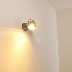 Hofstein Butikon Wandleuchte Grau, 1-flammig -Wandleuchten Verkaufsgeschäft butikon wandleuchte h3300435 do1 9