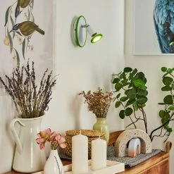 Hofstein Cabri Wandleuchte LED Chrom, Grün, Weiß, 1-flammig 18 Hofstein Cabri Wandleuchte LED Chrom, Grün, Weiß, 1-flammig -Wandleuchten Verkaufsgeschäft cabri wandleuchte h3561164 6