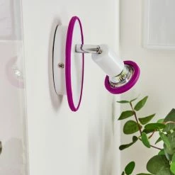 Hofstein Cabri Wandleuchte LED Chrom, Weiß, Lila, 1-flammig -Wandleuchten Verkaufsgeschäft cabri wandleuchte h3561188 11