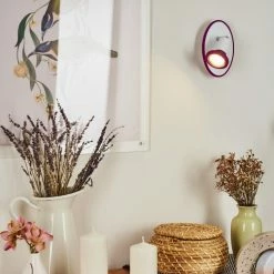 Hofstein Cabri Wandleuchte LED Chrom, Weiß, Lila, 1-flammig -Wandleuchten Verkaufsgeschäft cabri wandleuchte h3561188 8