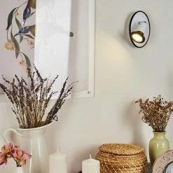 Hofstein Cabri Wandleuchte LED Chrom, Schwarz, Weiß, 1-flammig -Wandleuchten Verkaufsgeschäft cabri wandleuchte h3561201 10