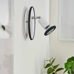 Hofstein Cabri Wandleuchte LED Chrom, Schwarz, Weiß, 1-flammig -Wandleuchten Verkaufsgeschäft cabri wandleuchte h3561201 11