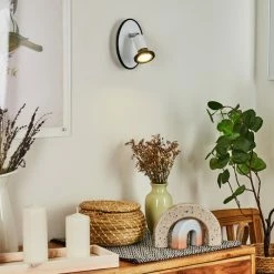 Hofstein Cabri Wandleuchte LED Chrom, Schwarz, Weiß, 1-flammig -Wandleuchten Verkaufsgeschäft cabri wandleuchte h3561201 6