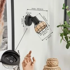 Hofstein Calamar Wandleuchte Schwarz, 1-flammig -Wandleuchten Verkaufsgeschäft calamar wandleuchte h3579909 3