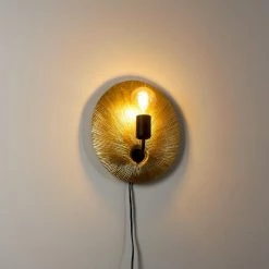 Hofstein Calcasieu Wandleuchte Schwarz-Gold, 1-flammig -Wandleuchten Verkaufsgeschäft calcasieu wandleuchte h3316450 7