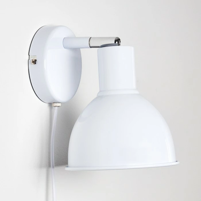 Hofstein Caney Wandleuchte Weiß, 1-flammig 13 Hofstein Caney Wandleuchte Weiß, 1-flammig – Bild 13