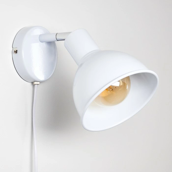 Hofstein Caney Wandleuchte Weiß, 1-flammig 5 Hofstein Caney Wandleuchte Weiß, 1-flammig – Bild 5