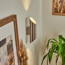 Hofstein Cann Wandleuchte LED Nickel-Matt, 2-flammig -Wandleuchten Verkaufsgeschäft cann wandleuchte h3556412 10