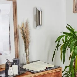 Hofstein Cann Wandleuchte LED Nickel-Matt, 2-flammig -Wandleuchten Verkaufsgeschäft cann wandleuchte h3556412 11