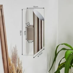 Hofstein Cann Wandleuchte LED Nickel-Matt, 2-flammig -Wandleuchten Verkaufsgeschäft cann wandleuchte h3556412 3