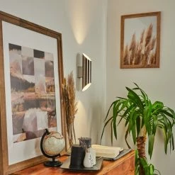 Hofstein Cann Wandleuchte LED Nickel-Matt, 2-flammig -Wandleuchten Verkaufsgeschäft cann wandleuchte h3556412 6