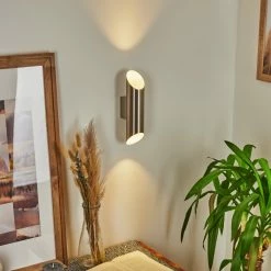 Hofstein Cann Wandleuchte LED Nickel-Matt, 2-flammig -Wandleuchten Verkaufsgeschäft cann wandleuchte h3556412 8