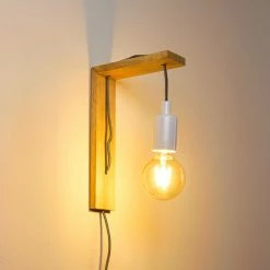 Hofstein Canoe Wandleuchte Holz hell, 1-flammig -Wandleuchten Verkaufsgeschäft canoe wandleuchte h3316436 7