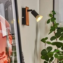 Hofstein Castillo Wandleuchte Schwarz, Naturfarben, 1-flammig -Wandleuchten Verkaufsgeschäft castillo wandleuchte h3613276 6