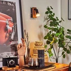 Hofstein Castillo Wandleuchte Schwarz, Naturfarben, 1-flammig -Wandleuchten Verkaufsgeschäft castillo wandleuchte h3613276 8