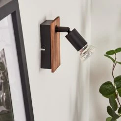 Hofstein Castillo Wandleuchte Schwarz, Naturfarben, 1-flammig -Wandleuchten Verkaufsgeschäft castillo wandleuchte h3613276 9