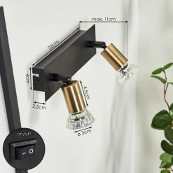 Hofstein Castillo Wandleuchte Schwarz, 2-flammig -Wandleuchten Verkaufsgeschäft castillo wandleuchte h3613313 3