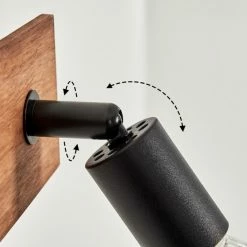 Hofstein Castillo Wandleuchte Schwarz, Naturfarben, 2-flammig -Wandleuchten Verkaufsgeschäft castillo wandleuchte h3613337 5