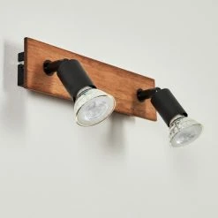 Hofstein Castillo Wandleuchte Schwarz, Naturfarben, 2-flammig -Wandleuchten Verkaufsgeschäft castillo wandleuchte h3613337 7