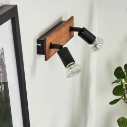 Hofstein Castillo Wandleuchte Schwarz, Naturfarben, 2-flammig -Wandleuchten Verkaufsgeschäft castillo wandleuchte h3613337 9