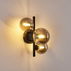 Hofstein Chariton Wandleuchte LED Schwarz, 3-flammig -Wandleuchten Verkaufsgeschäft chariton wandleuchte h3317815 11