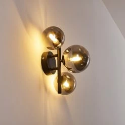 Hofstein Chariton Wandleuchte LED Schwarz, 3-flammig -Wandleuchten Verkaufsgeschäft chariton wandleuchte h3317815 14