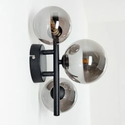 Hofstein Chariton Wandleuchte LED Schwarz, 3-flammig -Wandleuchten Verkaufsgeschäft chariton wandleuchte h3317815 8