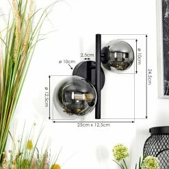 Hofstein Chehalis Wandleuchte LED Schwarz, 2-flammig -Wandleuchten Verkaufsgeschäft chehalis wandleuchte h3584972 3