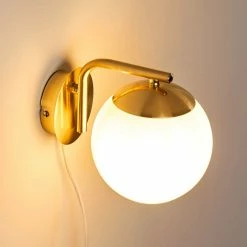 Hofstein Chemung Wandleuchte Messing, 1-flammig -Wandleuchten Verkaufsgeschäft chemung wandleuchte h3316474 11