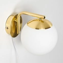 Hofstein Chemung Wandleuchte Messing, 1-flammig -Wandleuchten Verkaufsgeschäft chemung wandleuchte h3316474 5