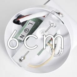 Hofstein Chennai Wandleuchte LED Chrom, Wei&szlig;, 1-flammig -Wandleuchten Verkaufsgeschäft chennai wandleuchte h3319574 17