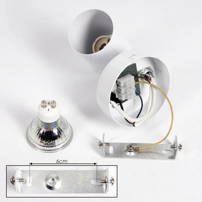 Hofstein Chennai Wandleuchte Chrom, Weiß, 1-flammig 5 Hofstein Chennai Wandleuchte Chrom, Weiß, 1-flammig – Bild 5