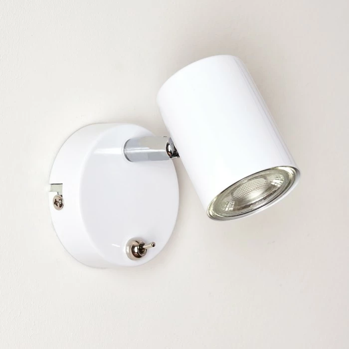 Hofstein Chennai Wandleuchte Chrom, Weiß, 1-flammig 8 Hofstein Chennai Wandleuchte Chrom, Weiß, 1-flammig – Bild 8