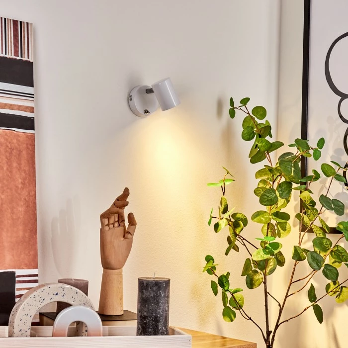 Hofstein Chennai Wandleuchte Chrom, Weiß, 1-flammig 9 Hofstein Chennai Wandleuchte Chrom, Weiß, 1-flammig – Bild 9