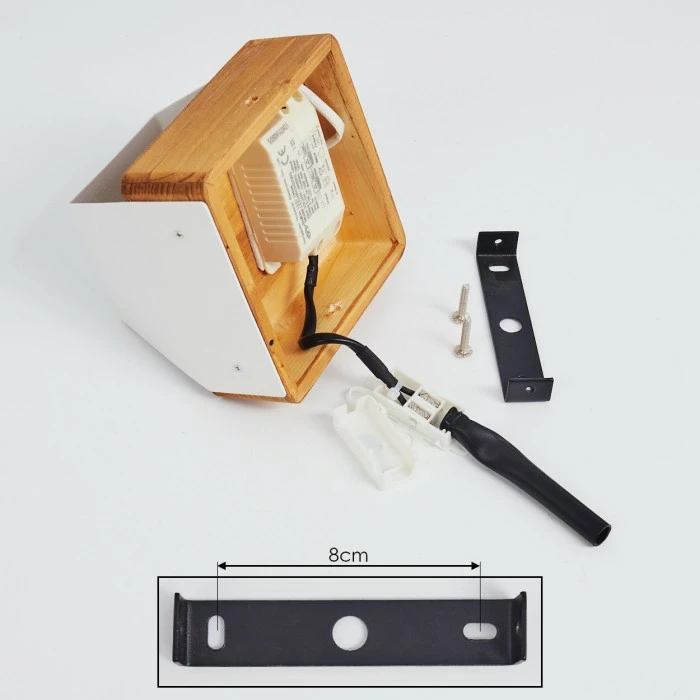 Hofstein Clarens Wandleuchte LED Braun, Weiß, 1-flammig 5 Hofstein Clarens Wandleuchte LED Braun, Weiß, 1-flammig – Bild 5