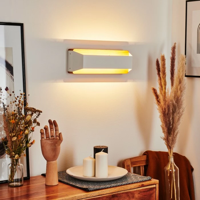 Hofstein Clarens Wandleuchte LED Braun, Weiß, 1-flammig 9 Hofstein Clarens Wandleuchte LED Braun, Weiß, 1-flammig – Bild 9