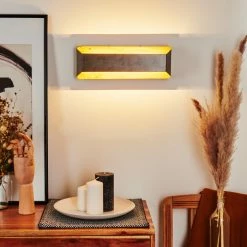 Hofstein Clarens Wandleuchte LED Grau, Braun, 1-flammig -Wandleuchten Verkaufsgeschäft clarens wandleuchte h3447406 10