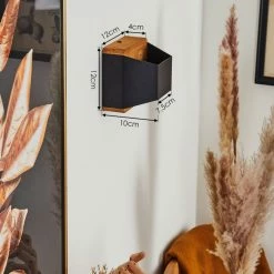 Hofstein Clarens Wandleuchte LED Schwarz, Naturfarben, 1-flammig -Wandleuchten Verkaufsgeschäft clarens wandleuchte h3562918 3