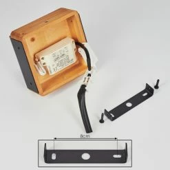 Hofstein Clarens Wandleuchte LED Schwarz, Naturfarben, 1-flammig -Wandleuchten Verkaufsgeschäft clarens wandleuchte h3562918 4