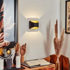 Hofstein Clarens Wandleuchte LED Schwarz, Naturfarben, 1-flammig -Wandleuchten Verkaufsgeschäft clarens wandleuchte h3562918 6